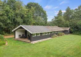 Hyggeligt sommerhus med brændeovn og overdækket terrasse