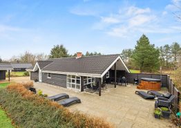 Hyggeligt sommerhus med trampolin og vildmarksbad i Jegum. Kat. nr.:  20727, Blomstervangen 54;