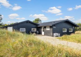 Lækkert feriehus med spa, sauna og aktivitetsrum i Henne Strand
