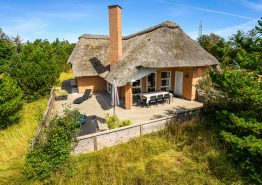 Gepflegtes Ferienhaus in Sackgassenlage, 1 Hund – 400 m Strand