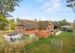 Wunderschönes, strohgedecktes Ferienhaus mit Holzofen, Orangerie, Sauna und Indoor-Spa. Kat. nr.:  60707, Hedetoftvej 138