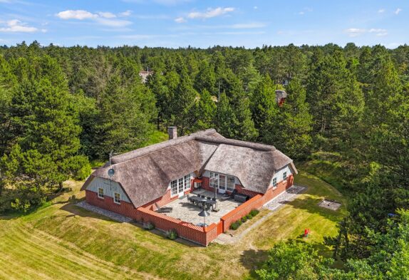 Strohdach Ferienhaus mit Pool auf Rømø