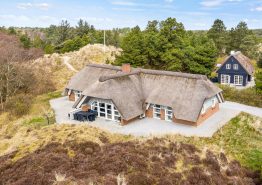 Reetgedecktes Poolhaus mit Sauna auf Rømø
