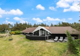 Ferienhaus mit Swimmingpool nah an Fjord und Nordsee