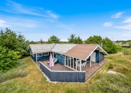 Ferienhaus mit Kaminofen und überdachter Terrasse