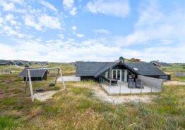 Ferie med hund i feriehus med lukket terrasse i Vestjylland
