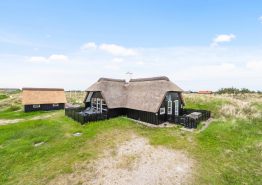 Schönes Reetdachhaus mit geschlossenen Terrassen und Sauna