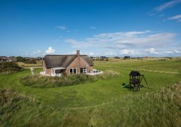 Feriehus med stor overdækket terrasse, spa og sauna