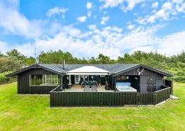 Familiesommerhus med spabad samt overdækket og lukket terrasse