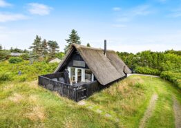Hyggeligt feriehus med gode terrasser og havepavillion