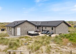 Luksuriøst poolhus i Bjerregård med sauna og udespa