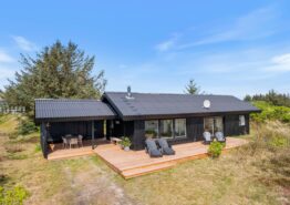 Skønt sommerhus med udebruser på rolig klitgrund nær fjorden. Kat. nr.:  D3289, Vinterlejevej 15;