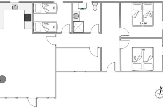 Klassisches Ferienhaus mit Kaminofen für 6 Gäste