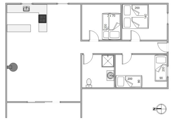 Gemütliches Ferienhaus für 4 Personen mit Kamin – Nr. Lyngvig