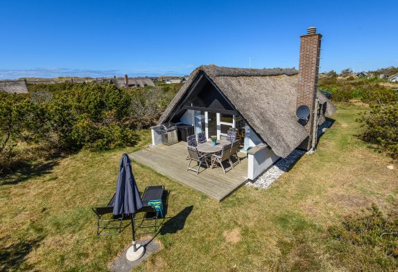 Kleines, niedliches Reetdachhaus in Klegod nah zum Strand, 1 Hund