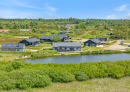 Indbydende og pænt feriehus med gode terrasser ved fiskesø