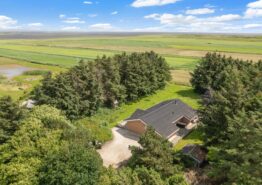 Flot feriehus med spabad på stor og ugeneret plænegrund