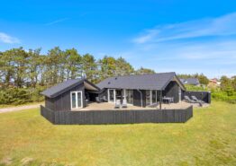 Lyst og hyggeligt træsommerhus i Søndervig med god læ