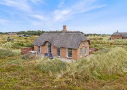 Feriehus med stråtag og hund og gratis slutrengøring